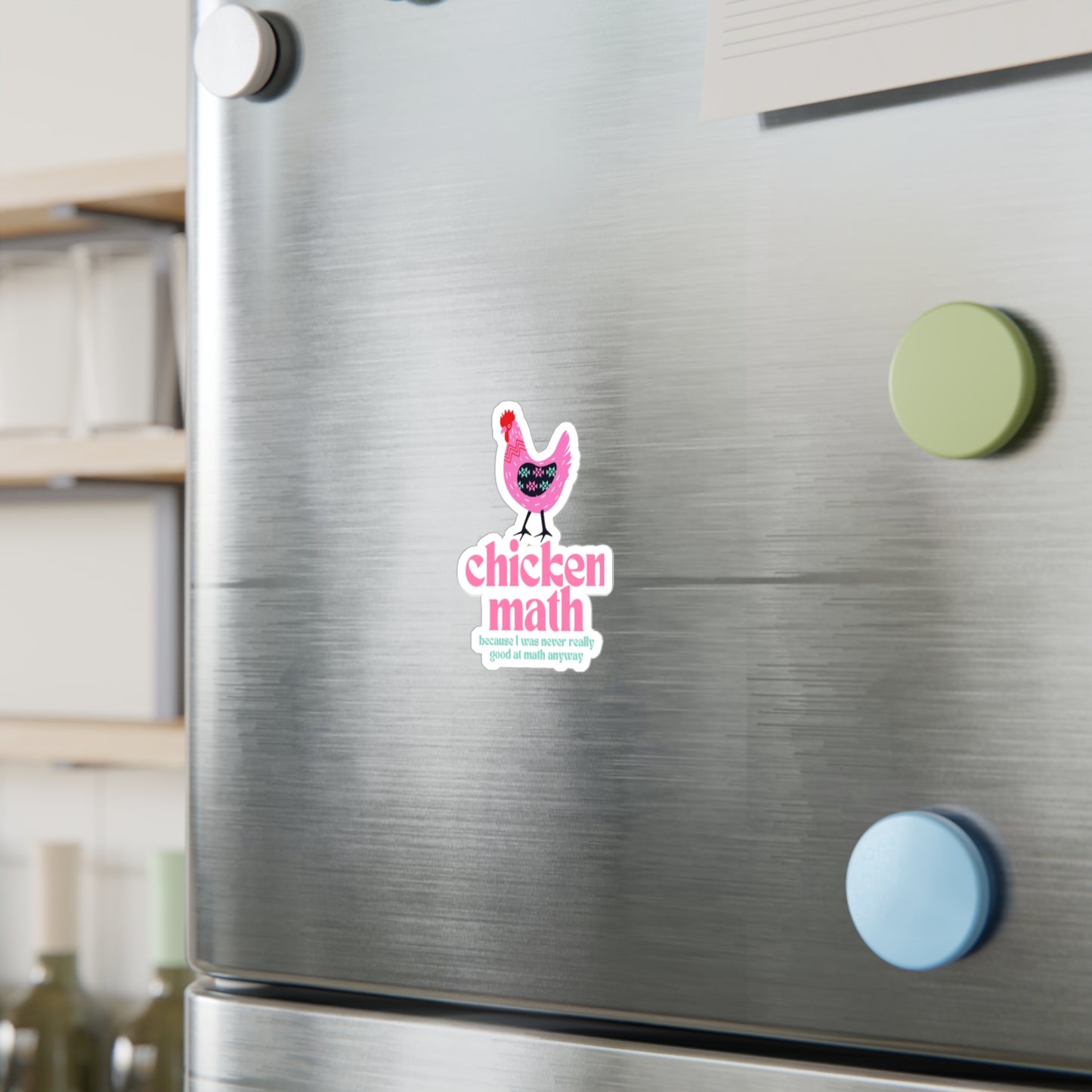 Funny Chicken Math Vinyl Decal - Perfect for Quirky Home Decor