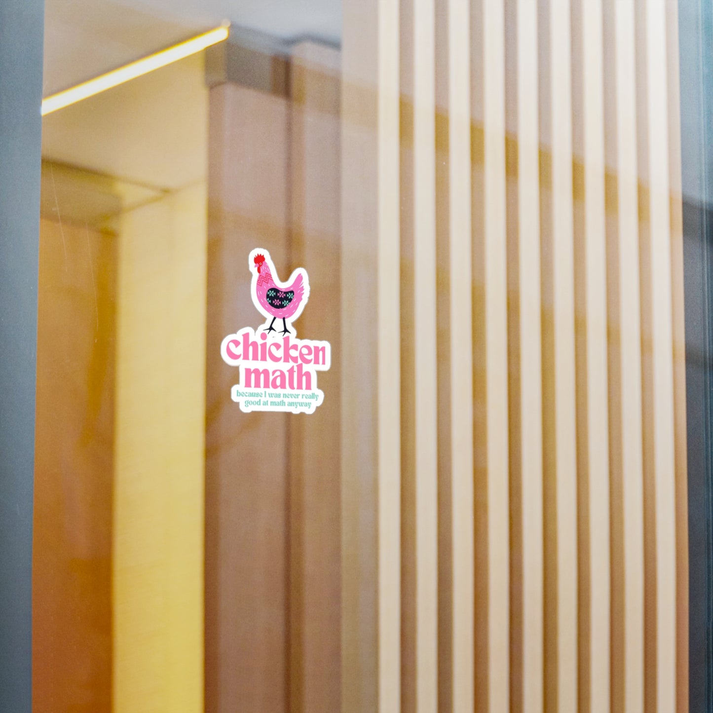 Funny Chicken Math Vinyl Decal - Perfect for Quirky Home Decor