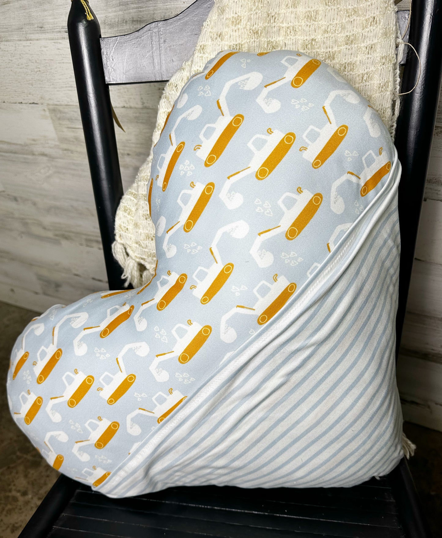 Heart Plushie Pillows w/ Pocket- Firetruck Hearts