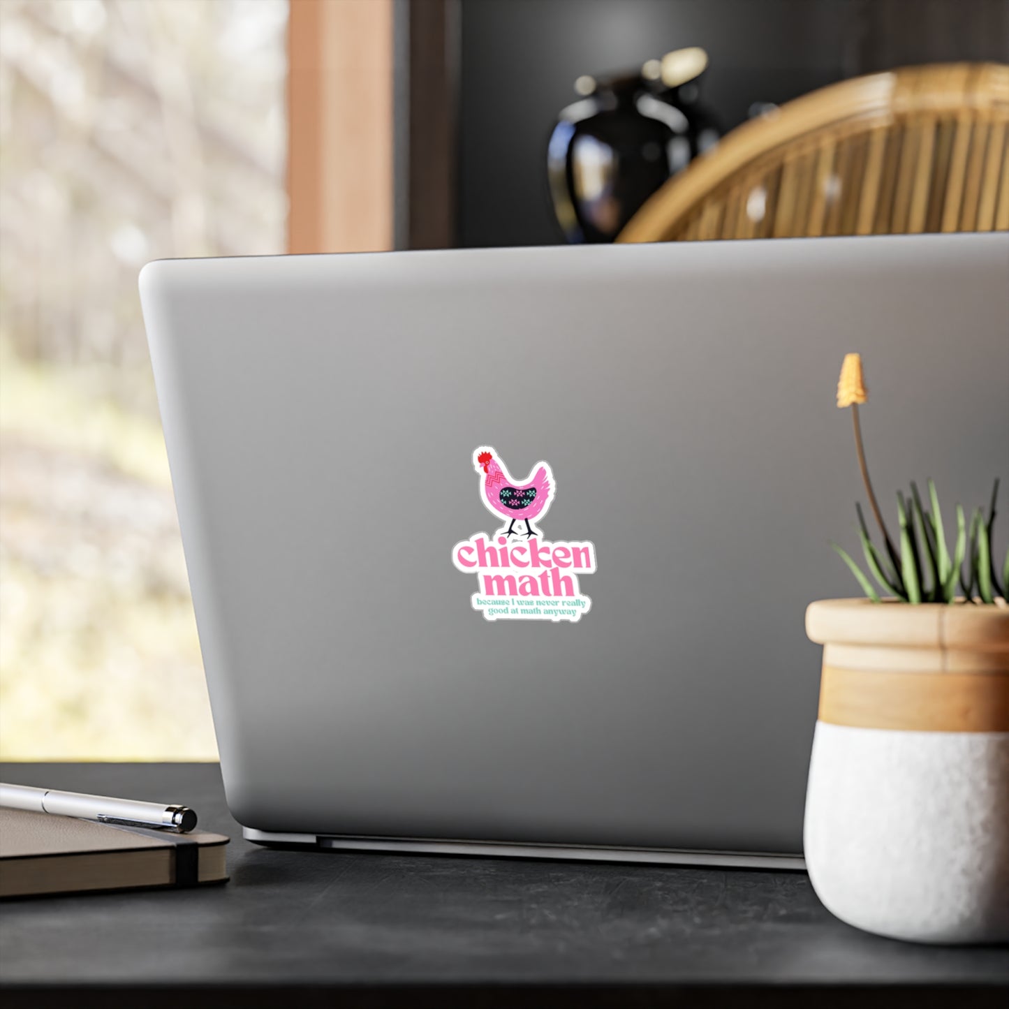 Funny Chicken Math Vinyl Decal - Perfect for Quirky Home Decor