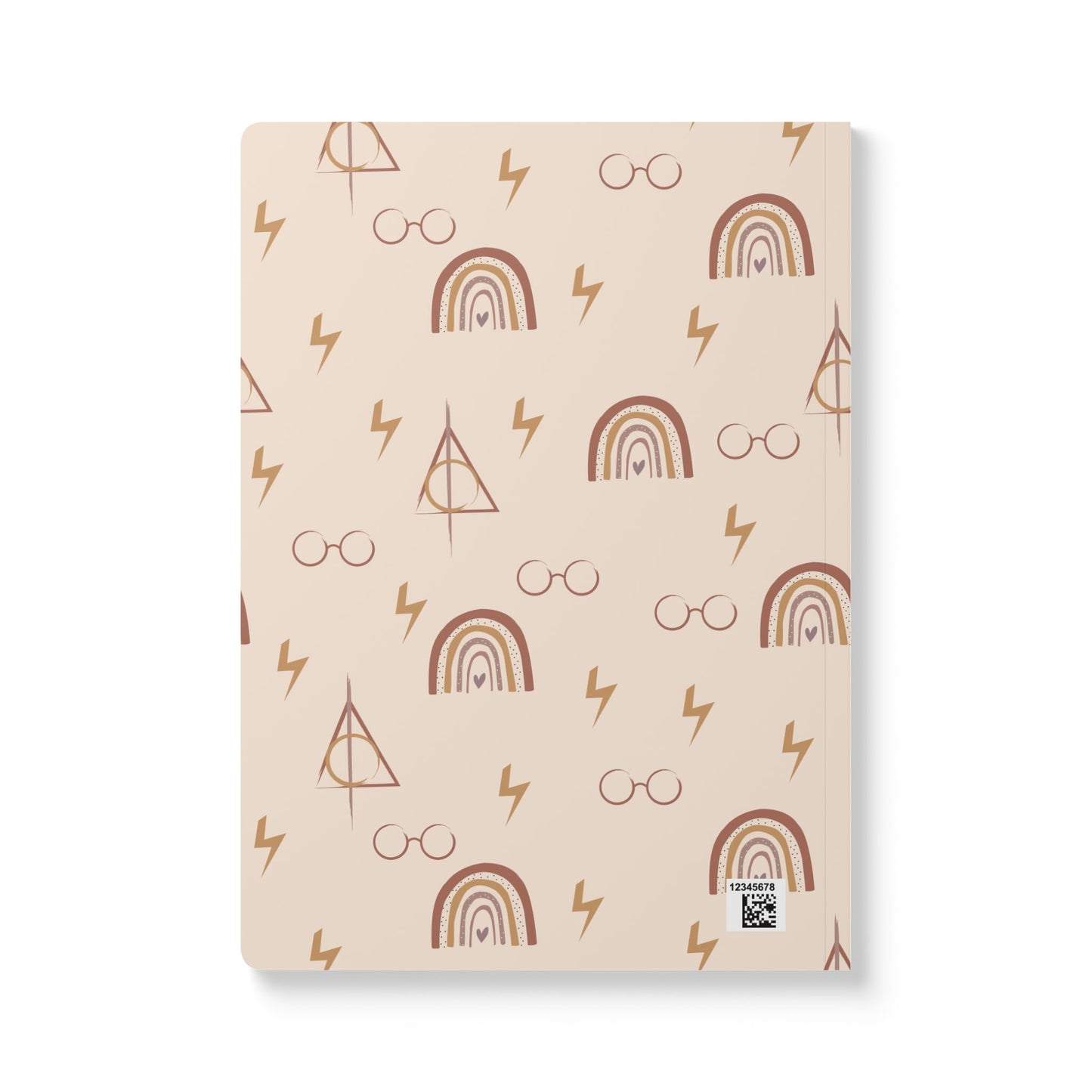 Magical Boho Rainbow Softcover Journal with Inside Prints - Perfect for Creatives & Dreamers
