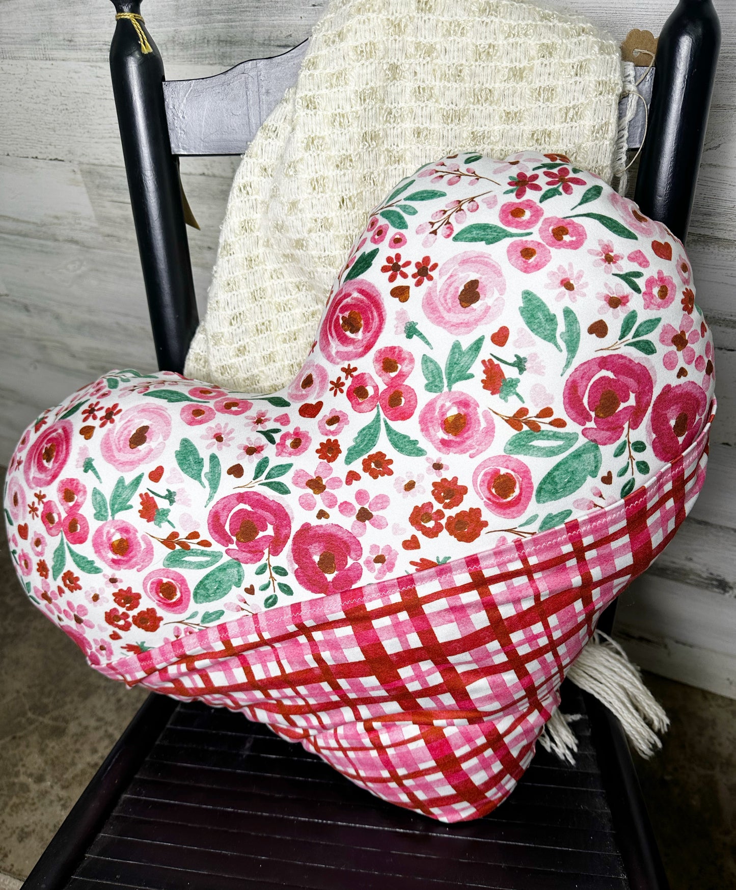 Heart Plushie Pillows w/ Pocket- Construction Hearts