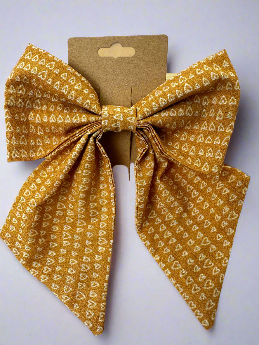 Yellow Heart Sailor Bow