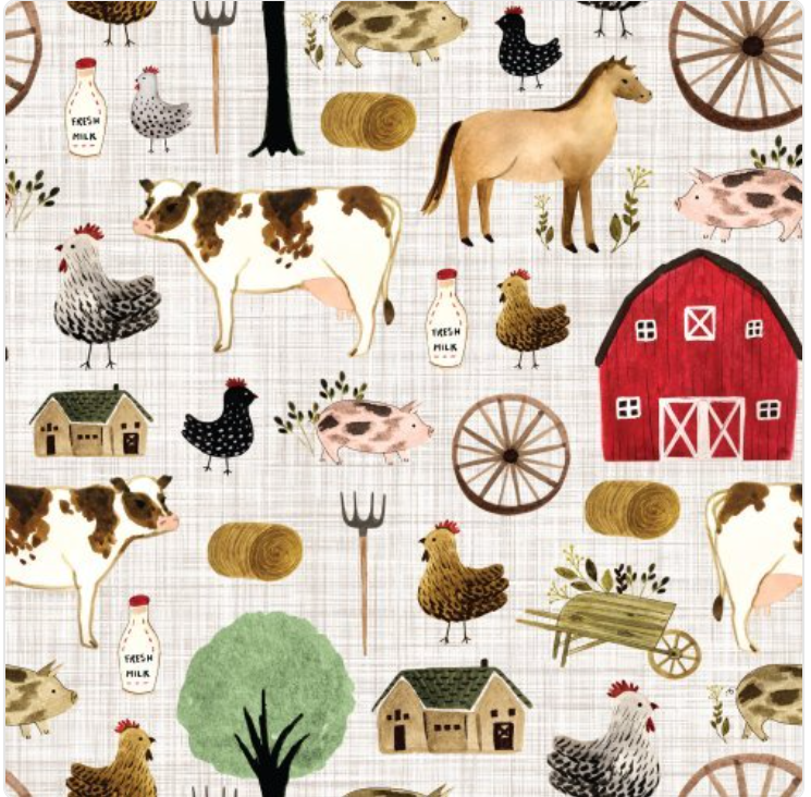 Farm Animals Minky Baby Blanket