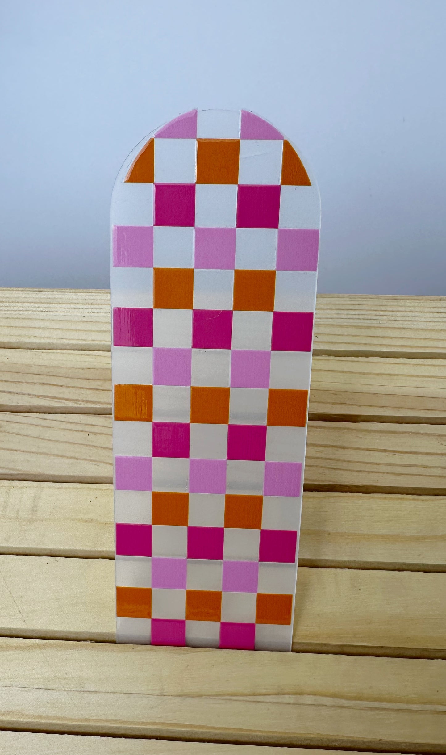 Patterned Acrylic Bookmarks- Retro Checkered