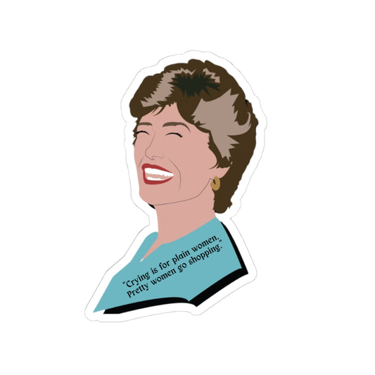 Inspirational Kiss-Cut Stickers - Pretty Women Go Shopping- Golden Blanche