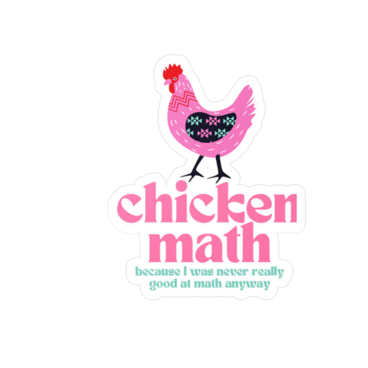 Funny Chicken Math Vinyl Decal - Perfect for Quirky Home Decor