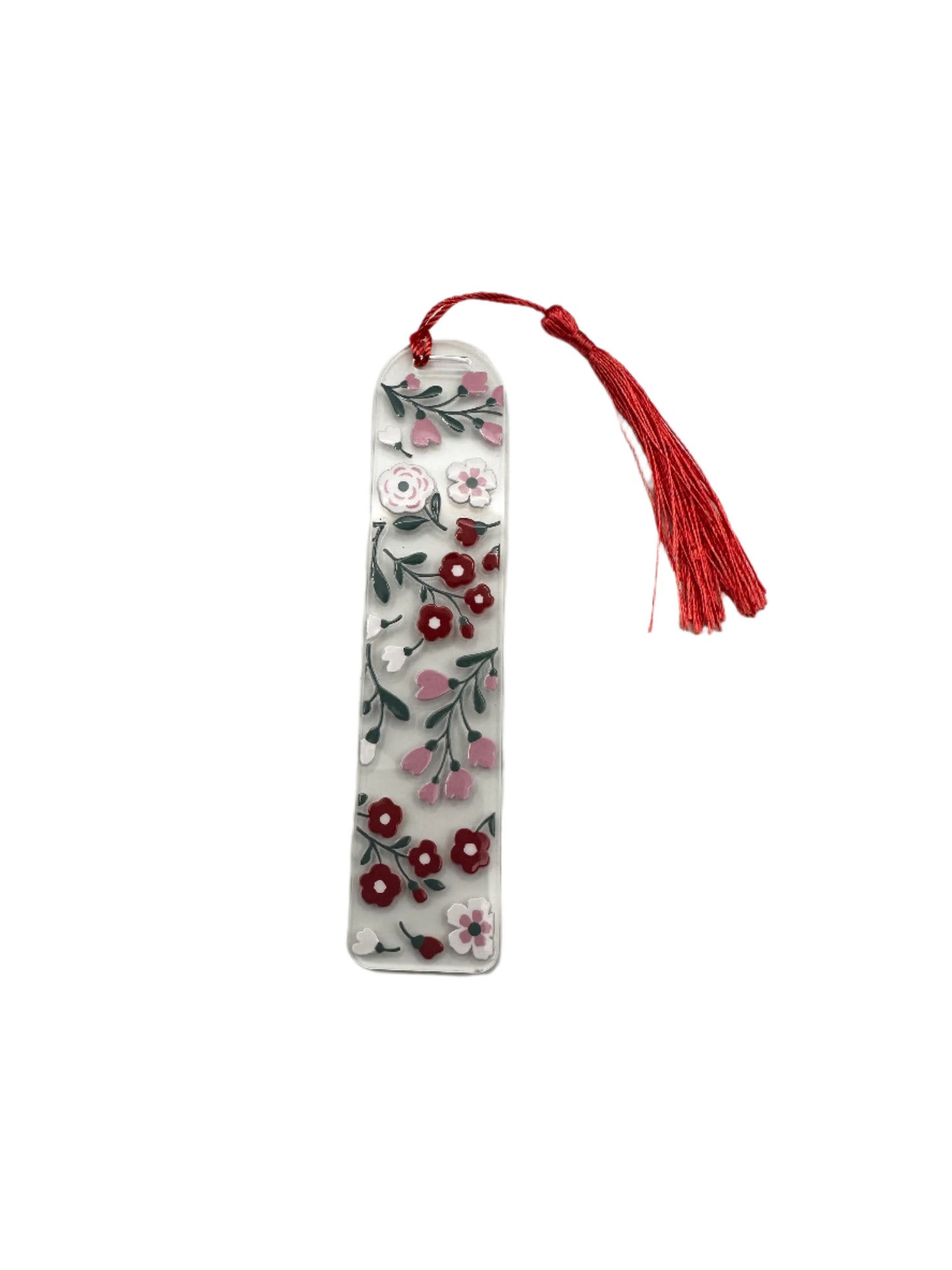 Floral Patterned Acrylic Bookmark