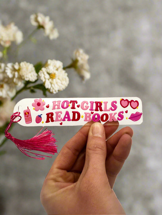 Hot Girls Read Books Acrylic Bookmark