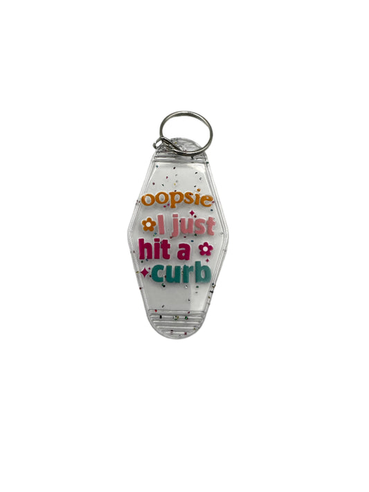 Hit a Curb Acrylic Keychain