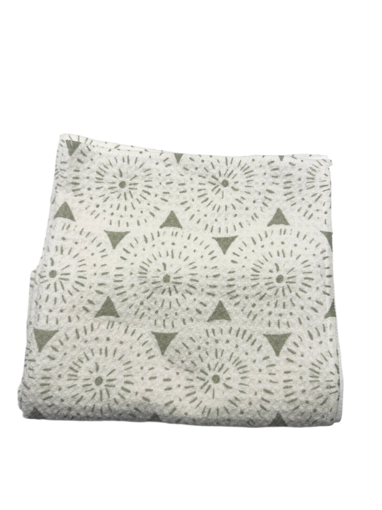 Vintage Green Medallion Waffle Towel