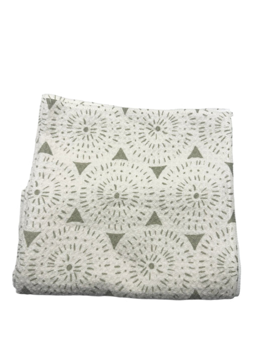 Vintage Green Medallion Waffle Towel