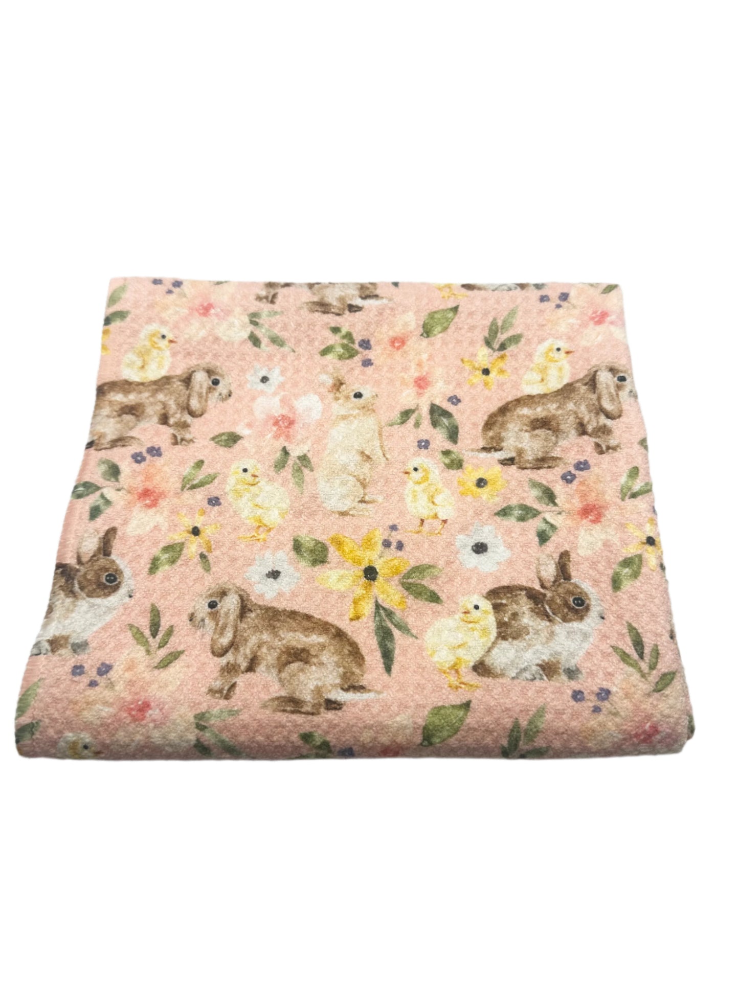 Spring Bunnies & Chicks Waffle Towel