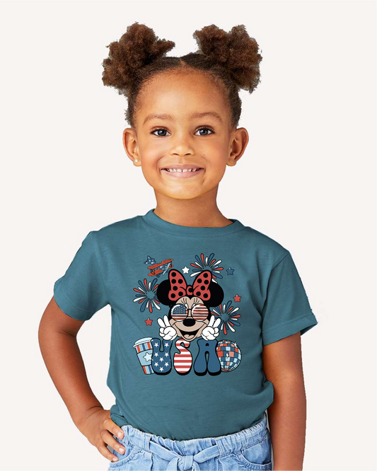 Americana Girl Mouse Toddler Tee