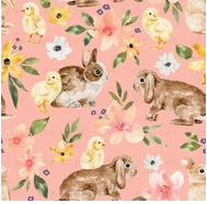 Spring Bunnies & Chicks Waffle Towel